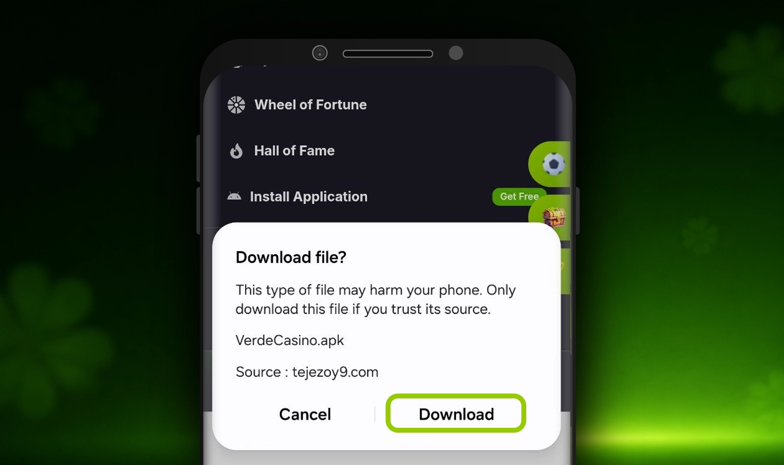 Potwierdź pobranie APK
