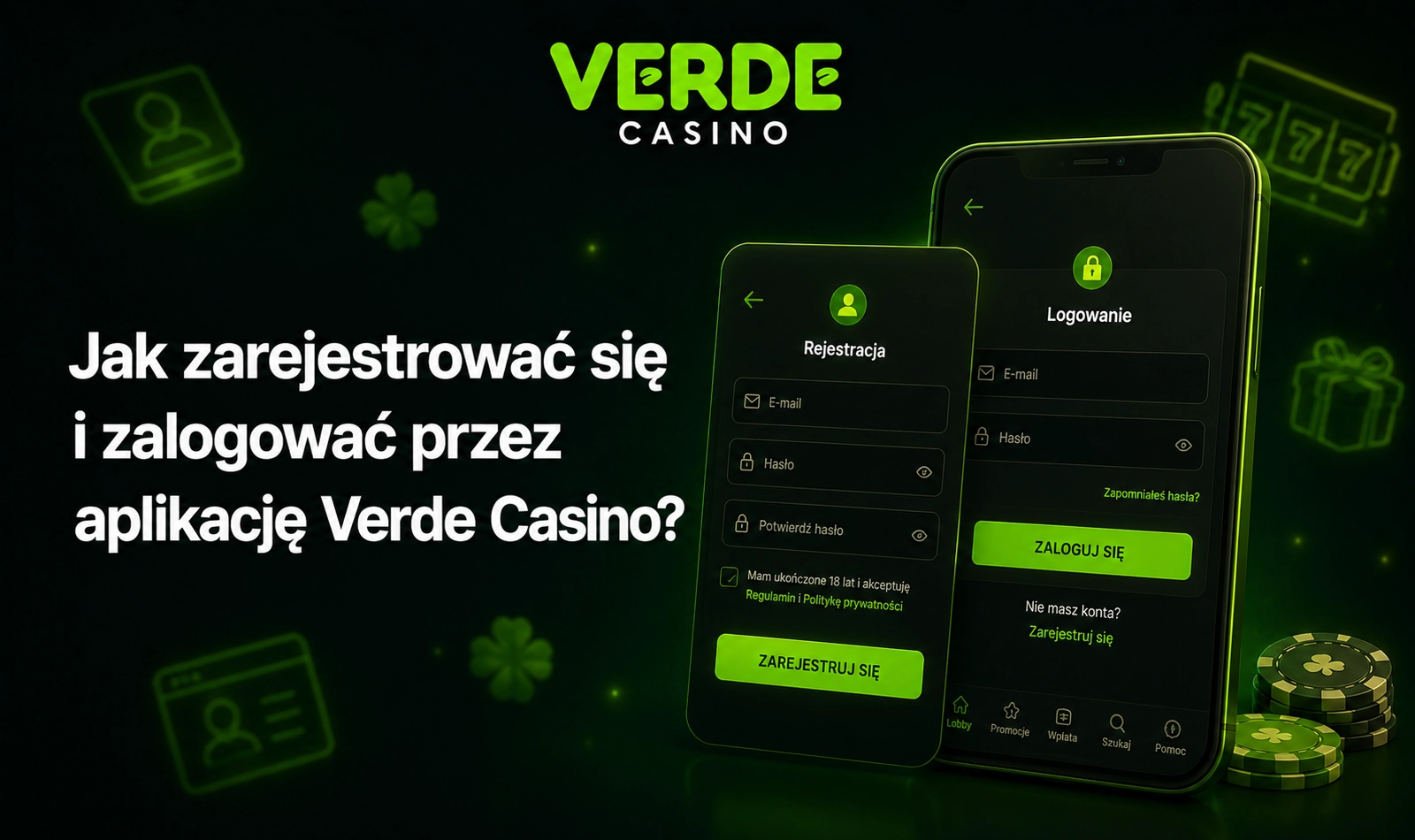 Rejestracja i logowanie przez aplikację Verde Casino krok po kroku

