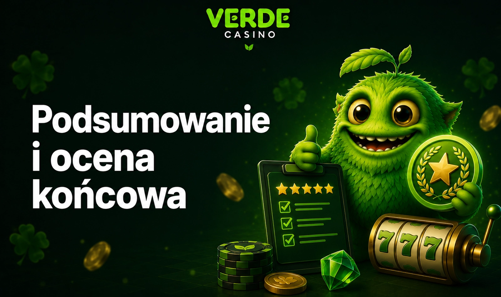 Podsumowanie Verde Casino z końcową oceną funkcji i oferty